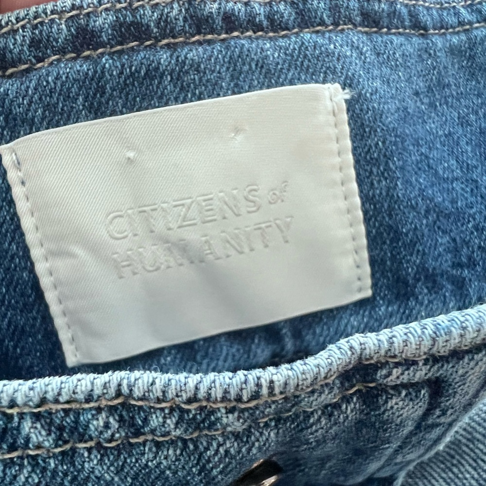 Citizens of Humanity Noelle Ultra High-Rise Belted Cargo Jeans Sz 26 Medium Wash - Picture 9 of 13